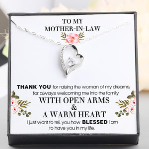 Heart Necklace - To My Mother-In-Law - From Son-In-Law - Thank You For Raising The Woman Of My Dreams - Gnr19008