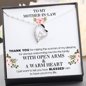 Heart Necklace - To My Mother-In-Law - From Son-In-Law - Thank You For Raising The Woman Of My Dreams - Gnr19008