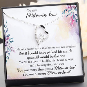 Heart Necklace - To My Sister-In-Law - You Are Also My "Sister-In-Heart" - Gnr32001