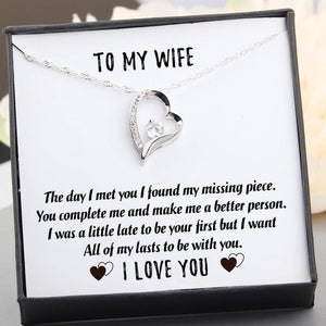 Heart Necklace - To My Wife - All Of My Lasts To Be With You - Gnr15001