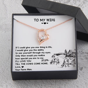 Heart Necklace - To My Wife - I'll Love You Till The Cows Come Home - Gnr15029