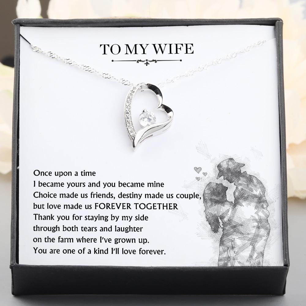 Heart Necklace - To My Wife - Thank You For Staying By My Side Through Both Tears And Laughter - Gnr15026