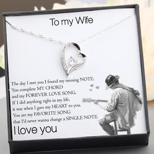 Heart Necklace - To My Wife - You Are My Favorite Song - Gnr15024