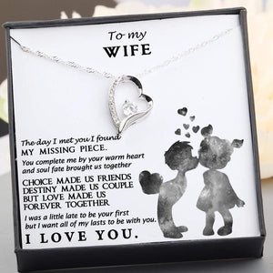 Heart Necklace - To My Wife - You Complete Me By Your Warm Heart - Gnr15004