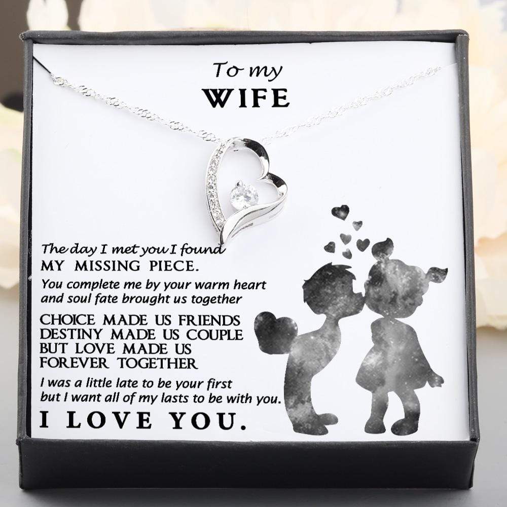 Heart Necklace - To My Wife - You Complete Me By Your Warm Heart - Gnr15004