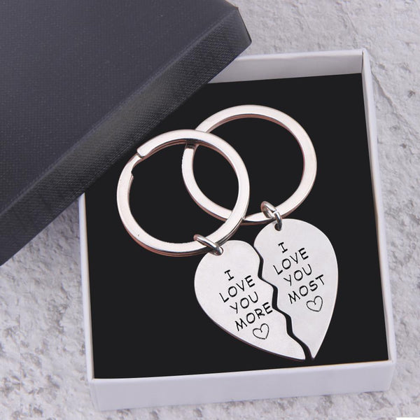 2 Portachiavi Per Coppia In Acciaio Inox Incisi – 'Tu Hai La Chiave Del Mio Cuore' – Regalo Romantico Per Lui E Lei – Compleanni, Anniversari, San Valentino – Con Sacchetto In Velluto