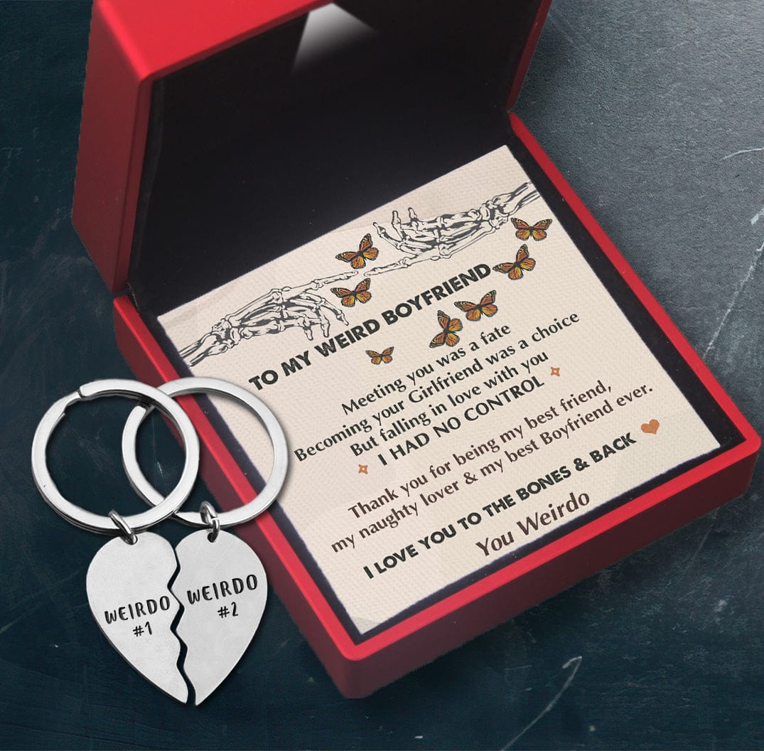 Heart Puzzle Keychain - Skull - To My Boyfriend - I Had No Control - Gkf12001