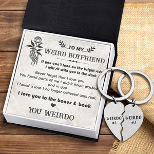 Heart Puzzle Keychain - Skull - To My Boyfriend - Never Forget That I Love You - Gkf12002