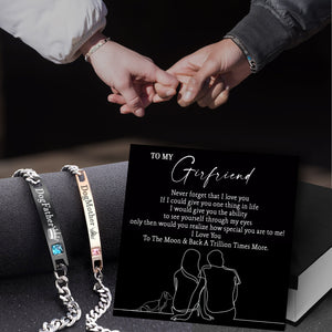 His & Her Couple Bracelet - Dachshund - To My Girlfriend - I Love You To The Moon & Back A Trillion Times More - Gbza13002
