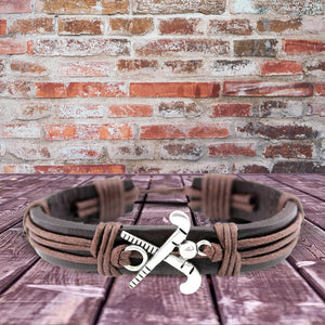 Hockey Leather Bracelet - Hockey - To My Mom - Thanks For The Pep Talks And Pre-Game Advice - Gbzm19002