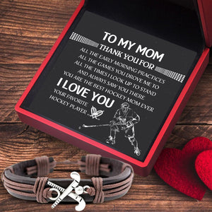 Hockey Leather Bracelet - Hockey - To My Mom - You Are The Best Hockey Mom Ever - Gbzm19003