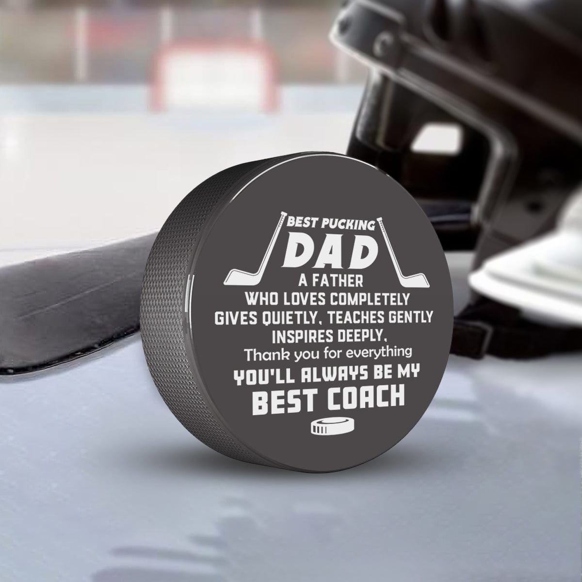 Hockey Puck - Hockey - To My Dad - You Are Always My Best Coach - Gai18017