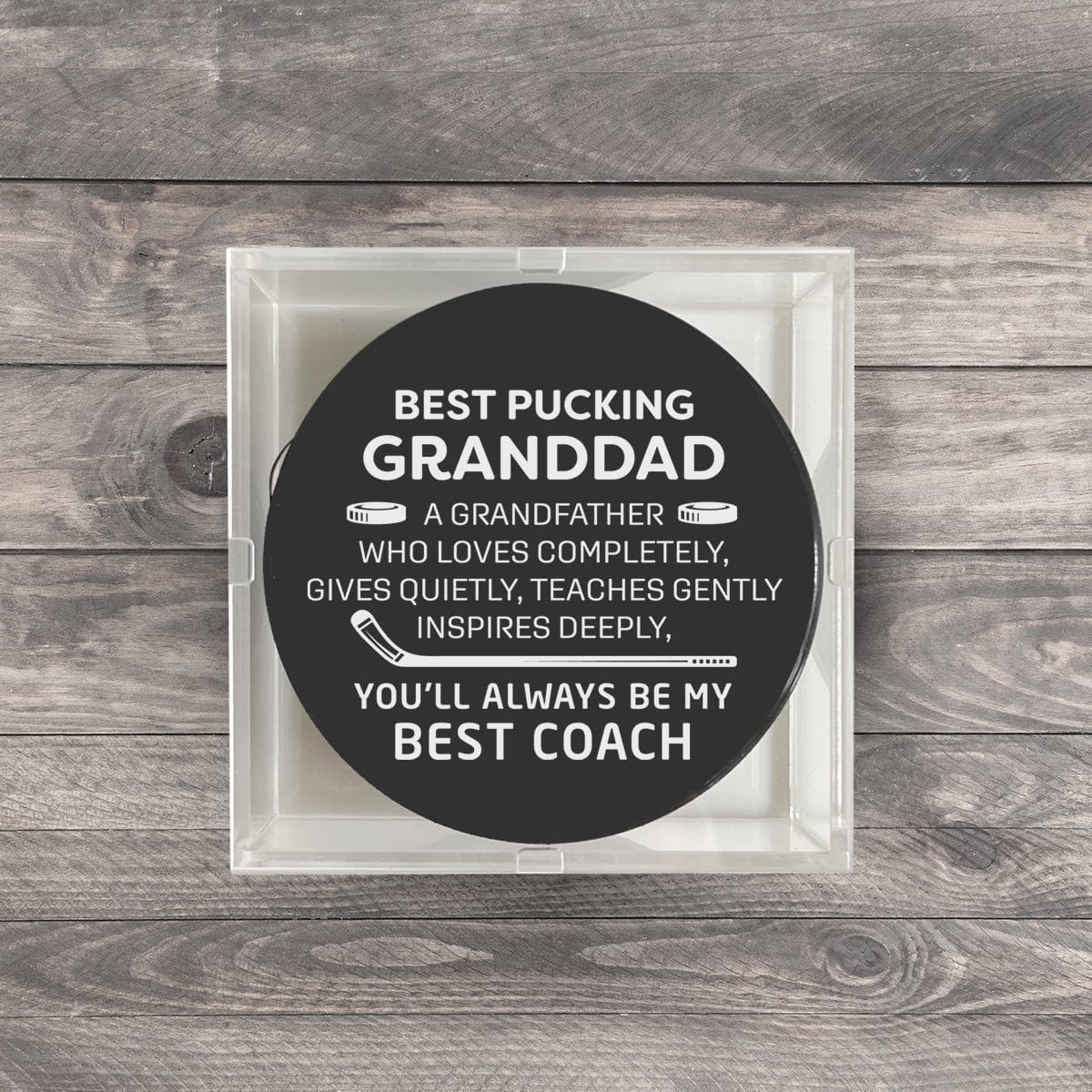 Hockey Puck - Hockey - To My Granddad - You Are Always My Best Coach - Gai20001