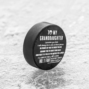 Hockey Puck - Hockey - To My Granddaughter - You'll Always Be My Most Favorite Hockey Player - Gai23001