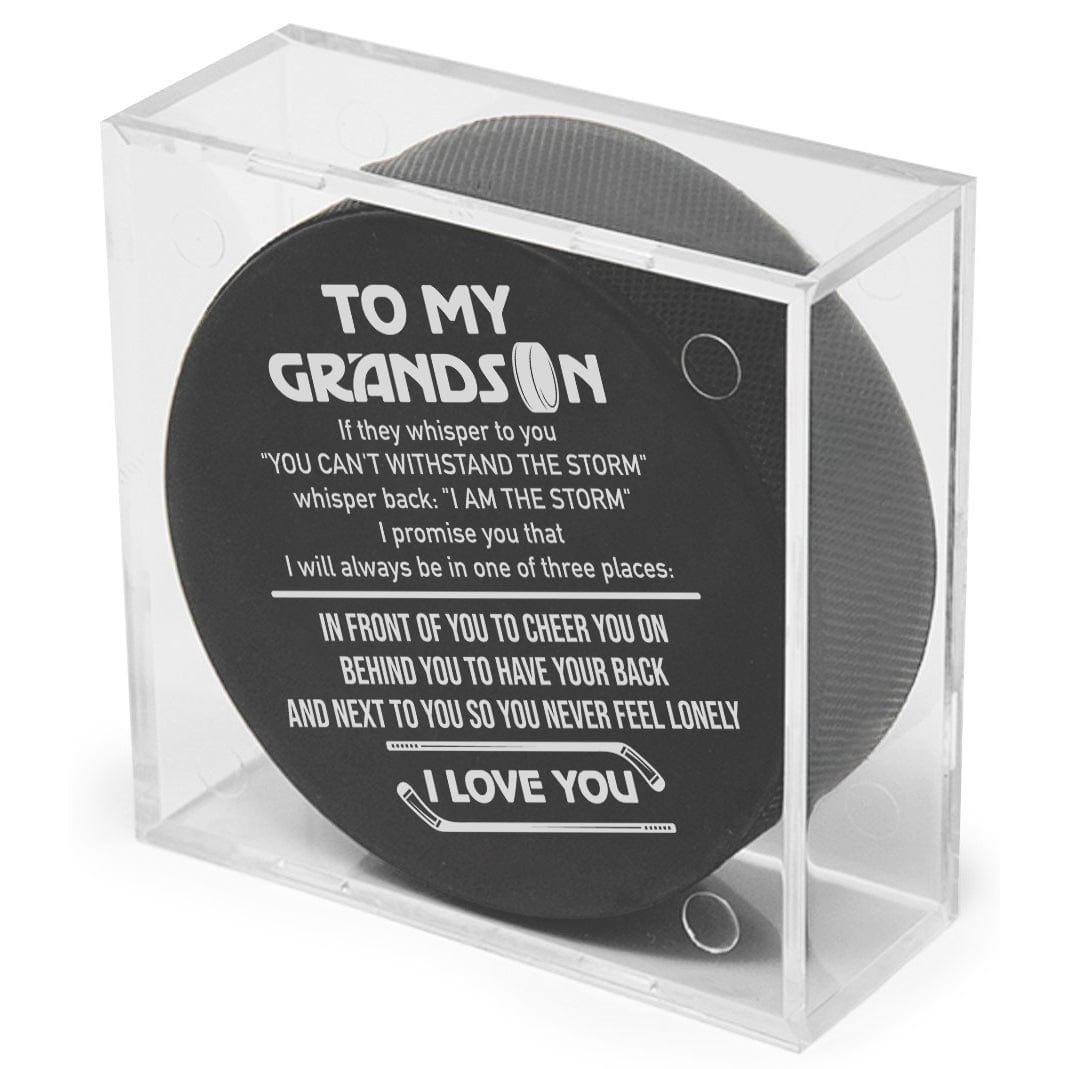 Hockey Puck - Hockey - To My Grandson - I Am The Storm - Gai22008