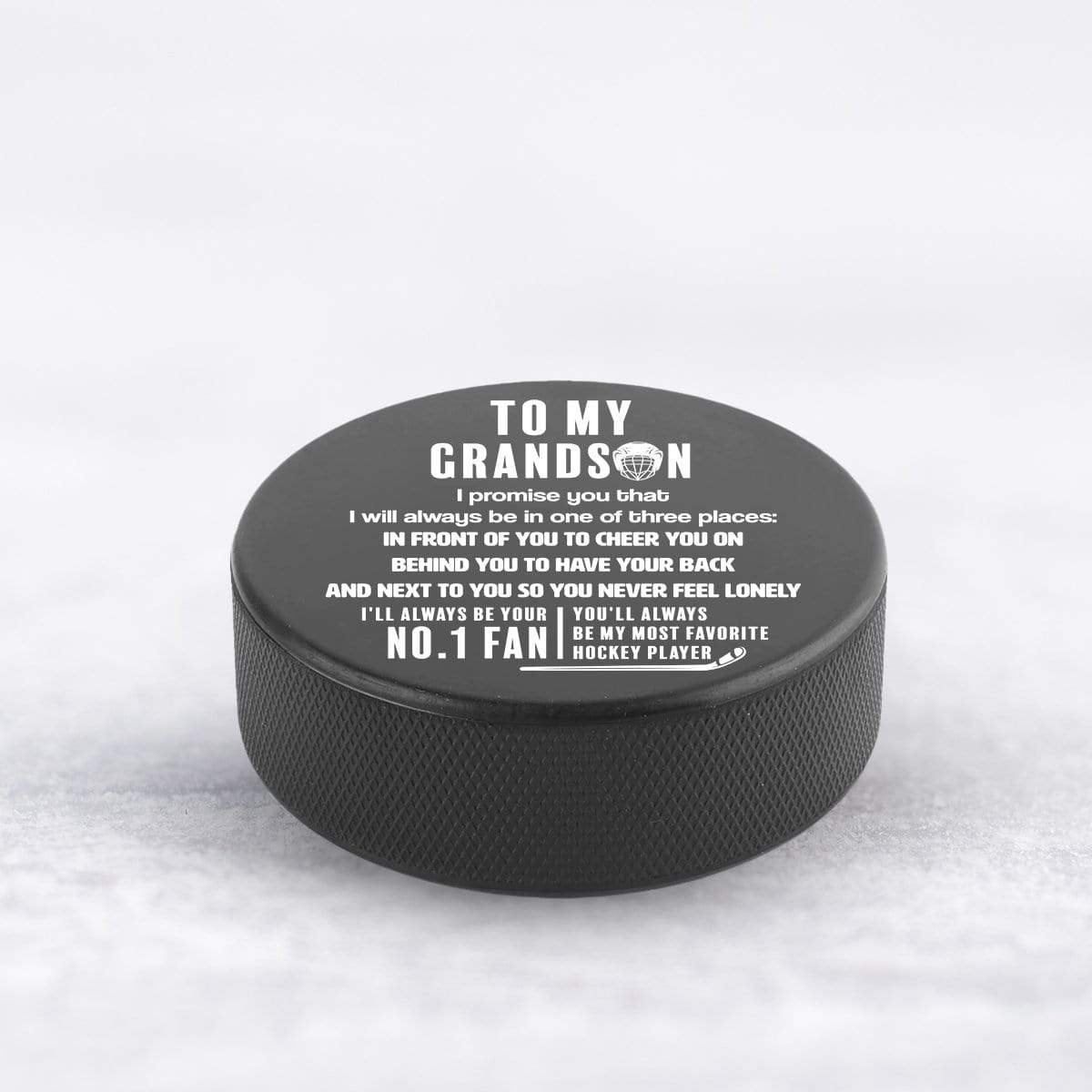 Hockey Puck - Hockey - To My Grandson - I'll Always Behind You To Have Your Back - Gai22002