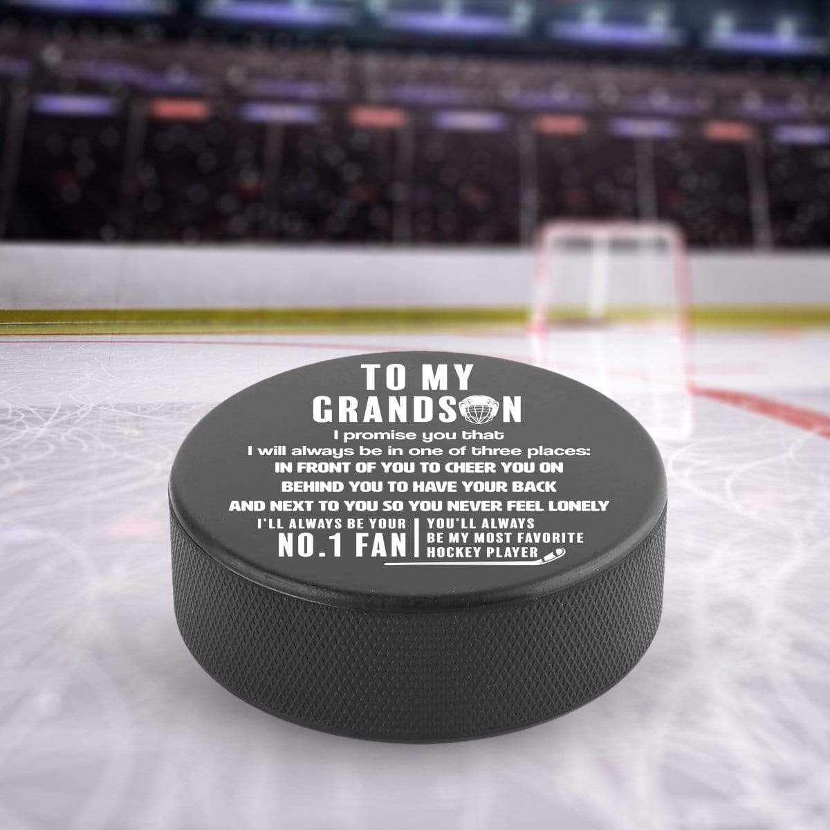 Hockey Puck - Hockey - To My Grandson - I'll Always Behind You To Have Your Back - Gai22002