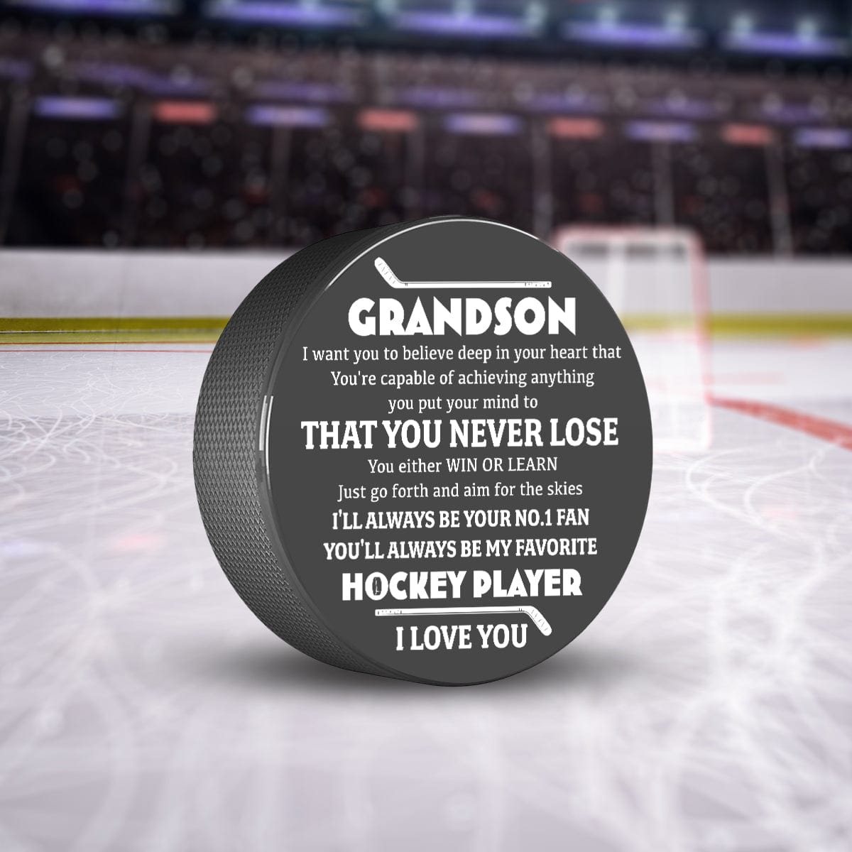 Hockey Puck - Hockey - To My Grandson - You Never Loose - Gai22007