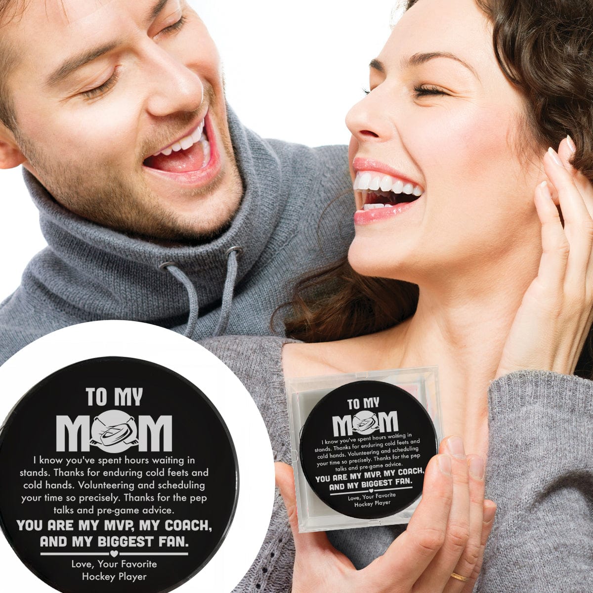 Hockey Puck - Hockey - To My Mom - Thanks For The Pep Talks And Pre-game Advice - Gai19022