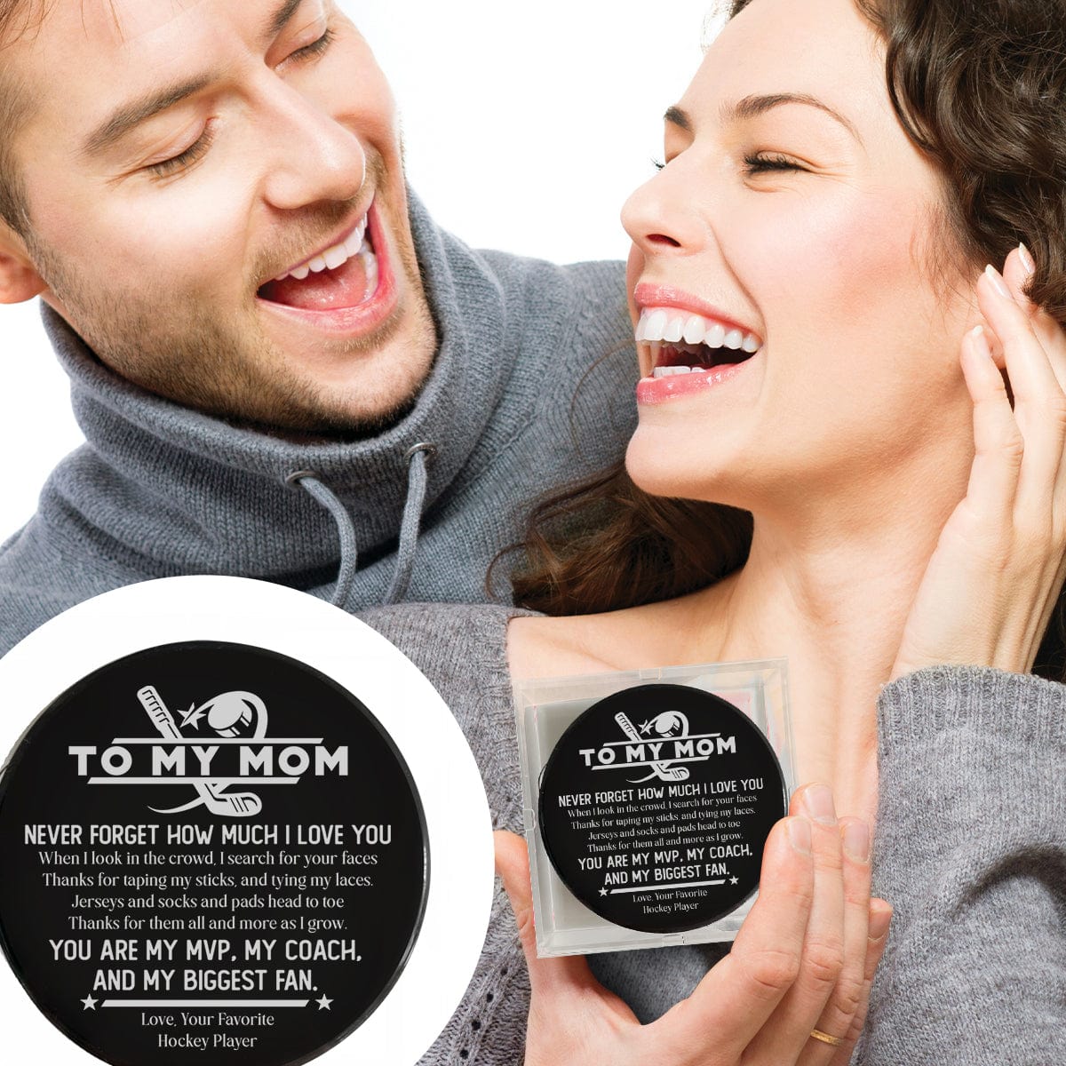 Hockey Puck - Hockey - To My Mom - Thanks For Them All And More As I Grow - Gai19024