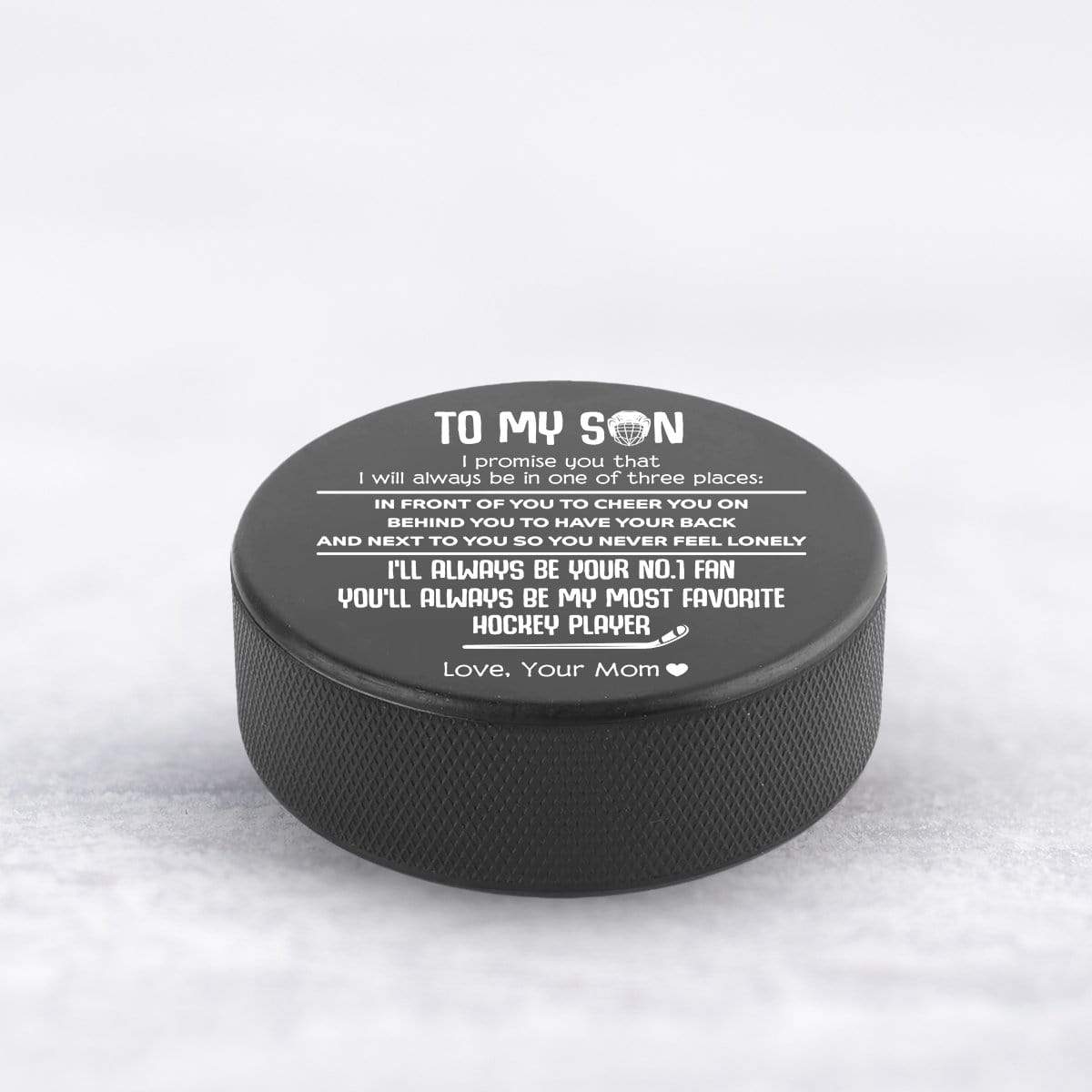 Hockey Puck - Hockey - To My Son - From Mom - I'll Always Be Your No.1 Fan - Gai16006