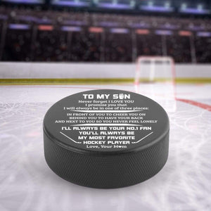 Hockey Puck - Hockey - To My Son - From Mom - Never Forget I love You - Gai16011