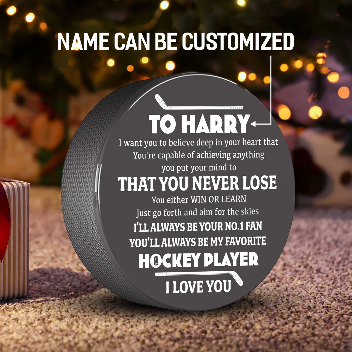 Hockey Puck - Hockey - To My Son - I'll Always Be Your No.1 Fan - Gai16018