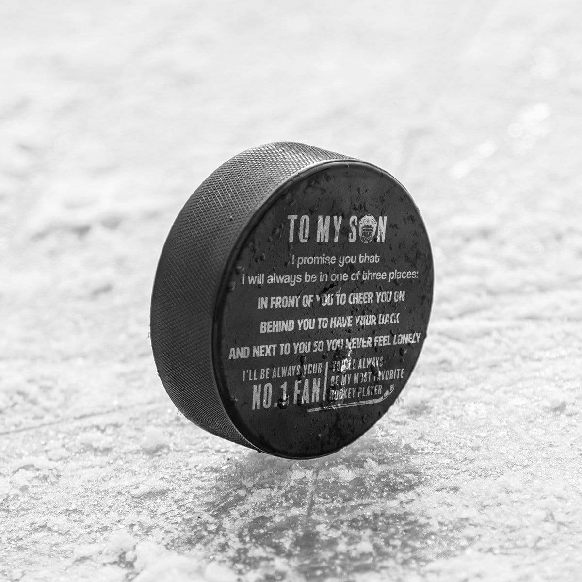 Hockey Puck - Hockey - To My Son - I'll Be Always Your No.1 Fan - Gai16004