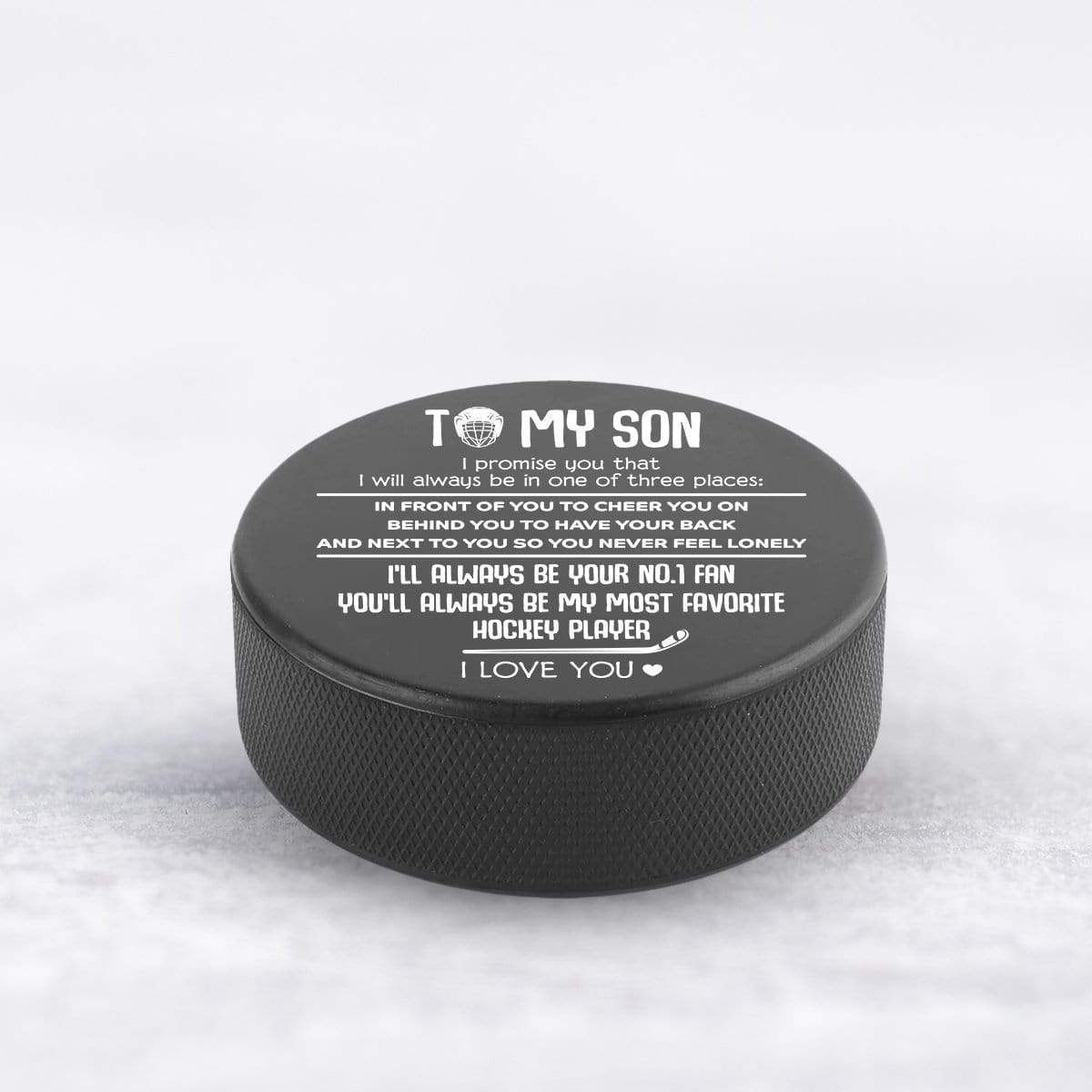 Hockey Puck - Hockey - To My Son - I Will Always Next To You - Gai16010