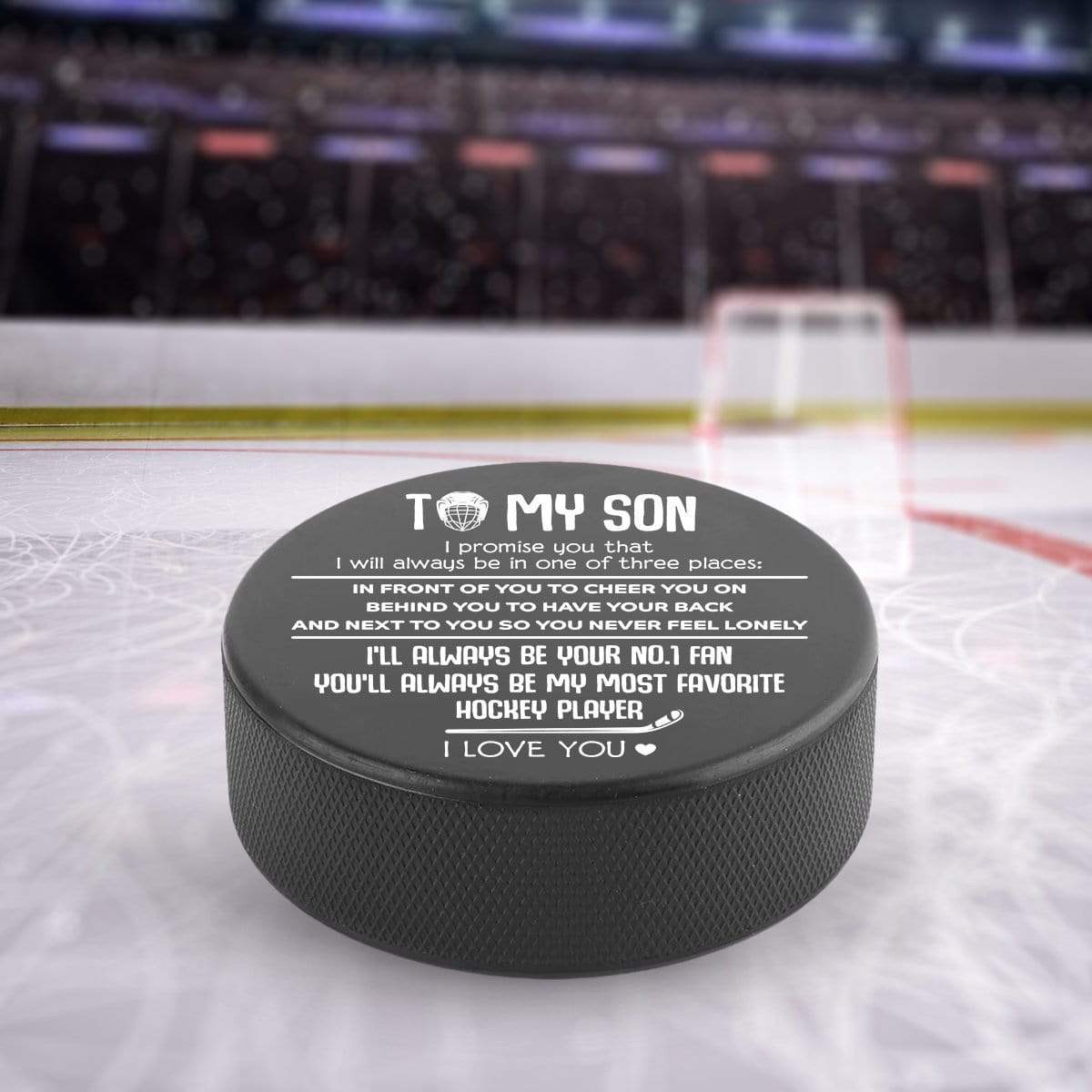 Hockey Puck - Hockey - To My Son - I Will Always Next To You - Gai16010