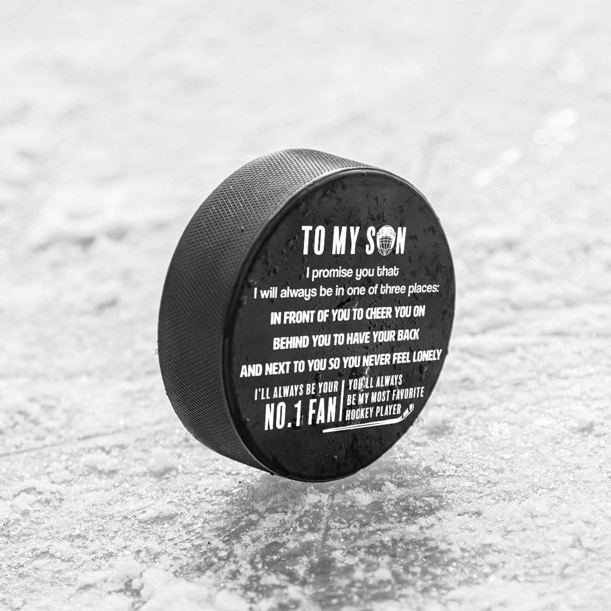 Hockey Puck - Hockey - To My Son - My Most Favorite Hockey Player - Gai16008