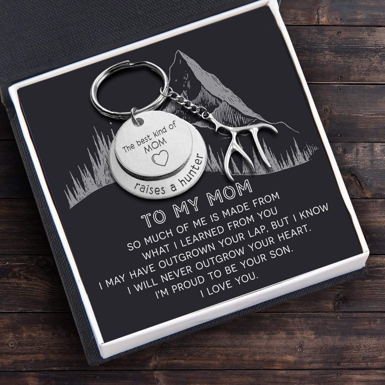Hunter Keychain - To My Mom - I'm Proud To Be Your Son - Gkae19001