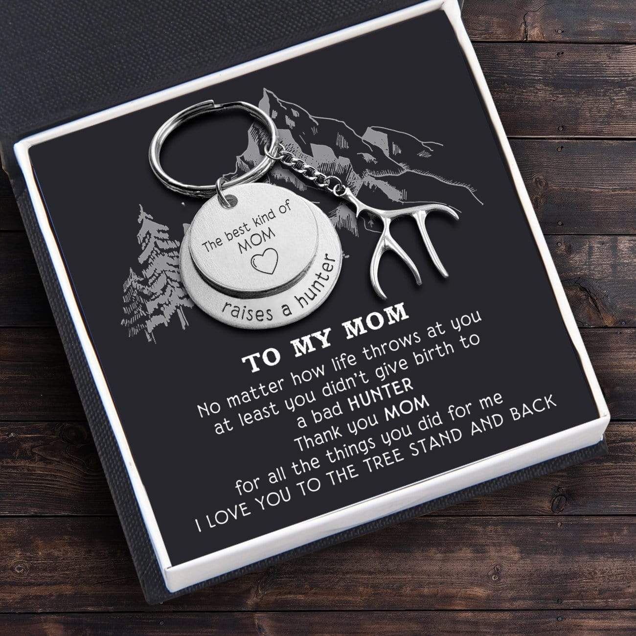 Hunter Keychain - To My Mom - Thank You For All The Things You Did For Me - Gkae19002