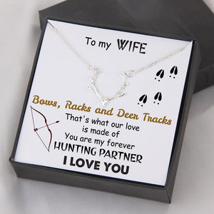 Hunter Necklace - Bow Hunting - To My Wife - My Forever Hunting Partner - Gnt15011