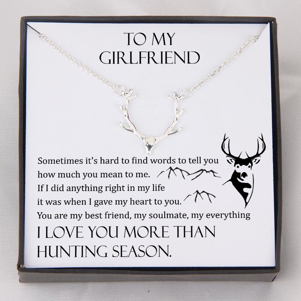 Hunter Necklace - My Girlfriend - I Love You More Than Hunting Season - Gnt13005