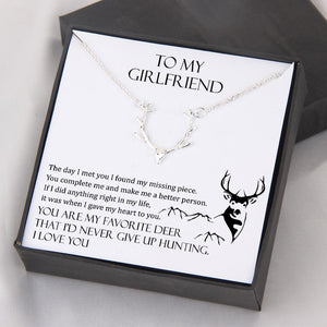 Hunter Necklace - My Girlfriend - You Are My Favorite Deer - Gnt13004