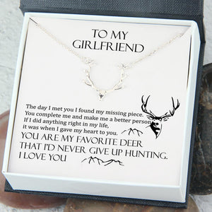 Personalized Hunter Necklace - To My Girlfriend - You Are My Favorite Deer - Gnt13003