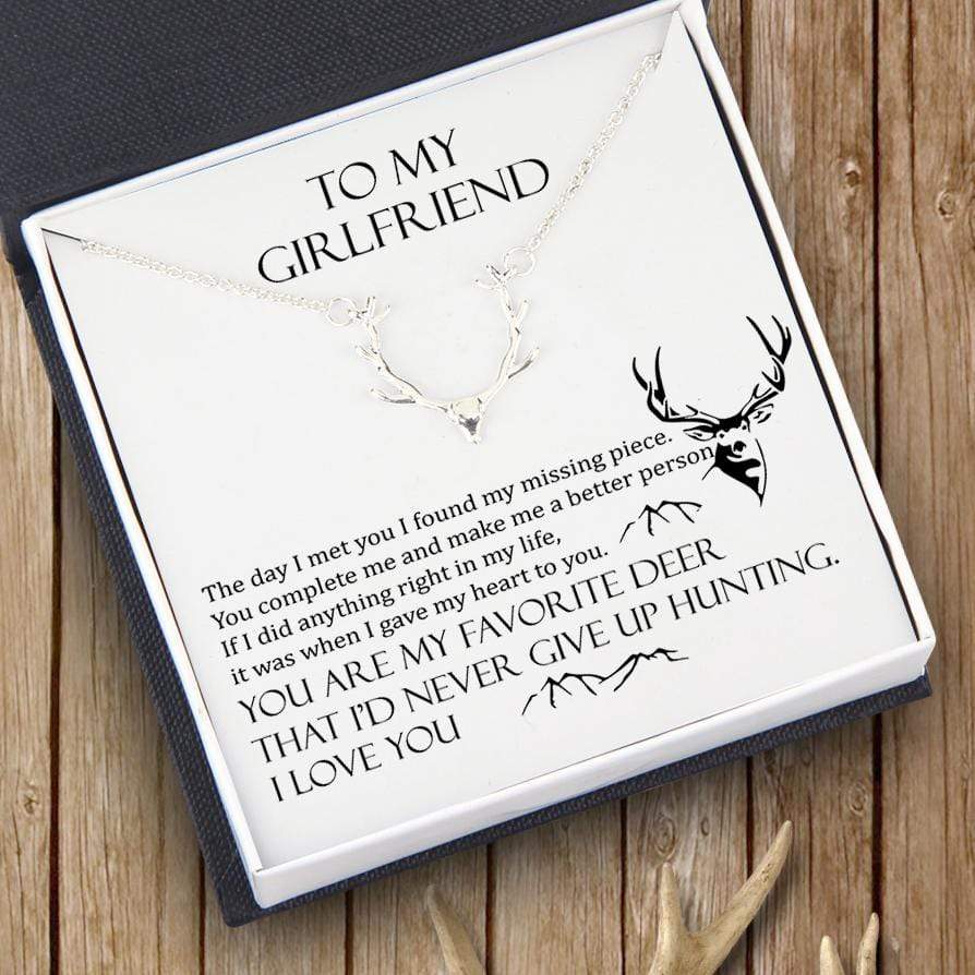 Personalized Hunter Necklace - To My Girlfriend - You Are My Favorite Deer - Gnt13003