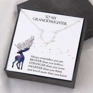 Hunter Necklace - To My Granddaughter - You Are Braver Than You Believe - Gnt23001