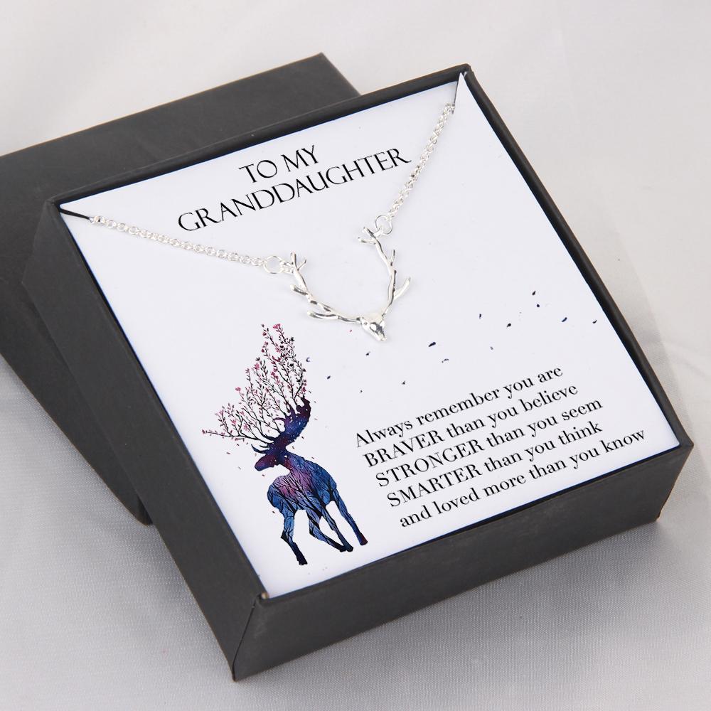 Hunter Necklace - To My Granddaughter - You Are Braver Than You Believe - Gnt23001