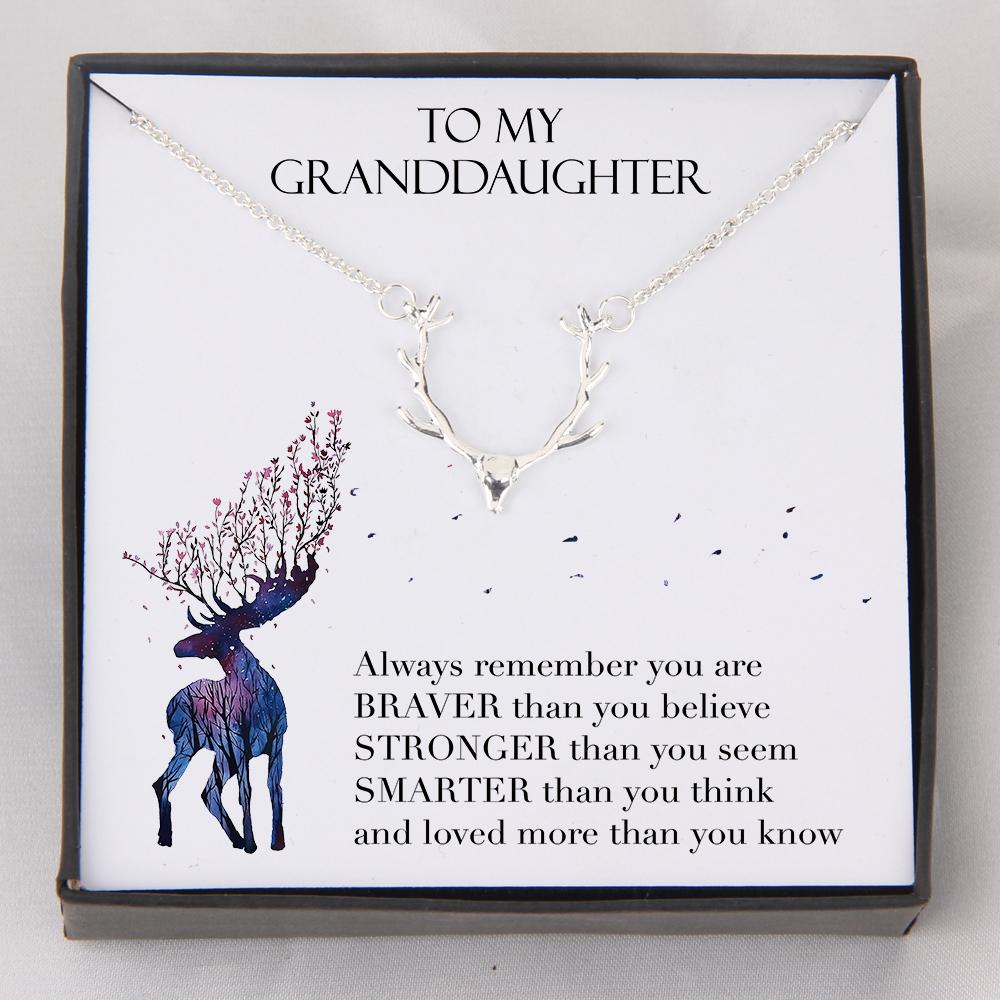 Hunter Necklace - To My Granddaughter - You Are Braver Than You Believe - Gnt23001