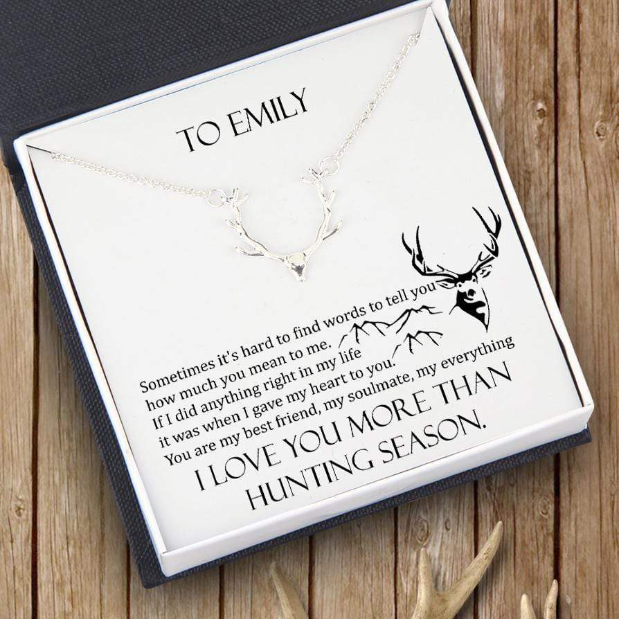 Hunter Necklace - To My Wife - I Love You More Than Hunting Season - Gnt15002