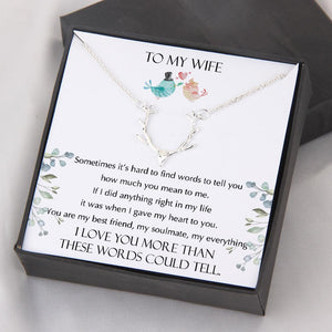 Hunter Necklace - To My Wife - I Love You More Than These Words Could Tell - Gnt15007