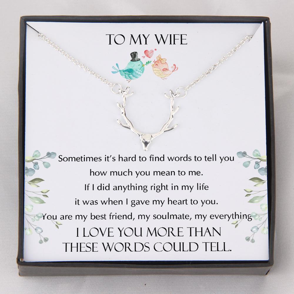Hunter Necklace - To My Wife - I Love You More Than These Words Could Tell - Gnt15007