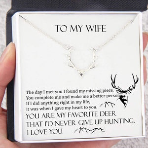 Hunter Necklace - To My Wife - You Are My Favorite Deer - Gnt15003