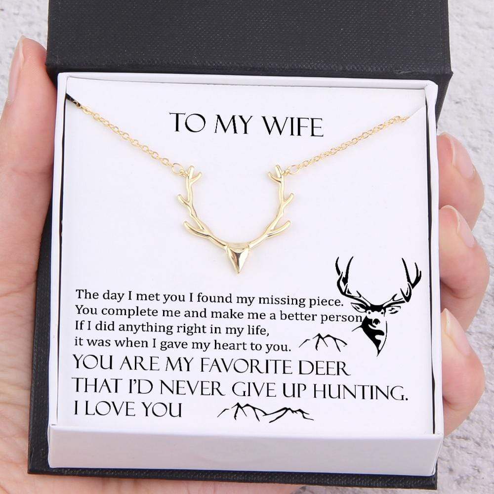 Hunter Necklace - To My Wife - You Are My Favorite Deer - Gnt15003