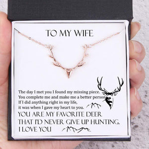 Hunter Necklace - To My Wife - You Are My Favorite Deer - Gnt15003