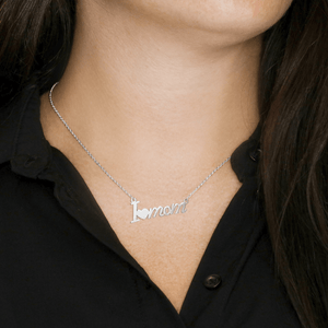 I Love Mom Necklace - Basketball - To My Mom - I Want You To Know I Am Deeply Grateful For You - Gnoe19004
