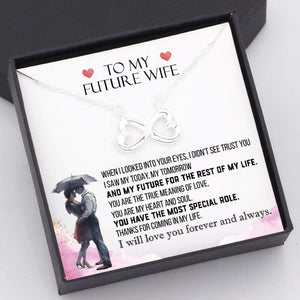 Infinity Heart Necklace - To My Future Wife - Thanks For Coming In My Life - Gna25010