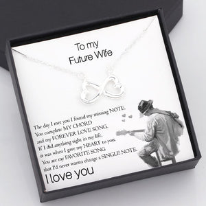 Infinity Heart Necklace - To My Future Wife - You Are My Favorite Song - Gna25022
